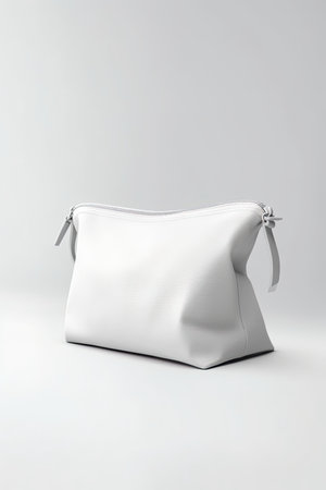 Packaging Bag Mockup White with shades white background, AI Generatedの素材
