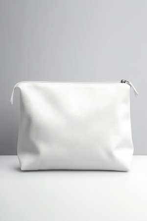 Packaging Bag Mockup White with shades white background, AI Generatedの素材