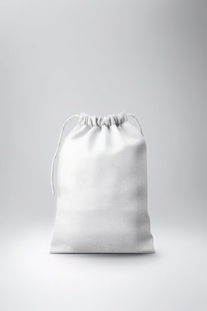Packaging Bag Mockup White with shades white background, AI Generatedの素材