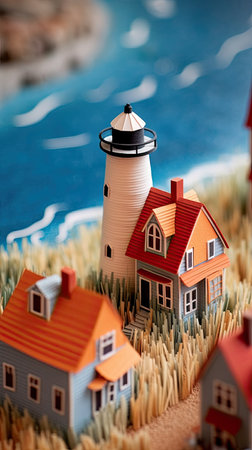 Papier Quilling Creative art Minimalist farmer houseの素材
