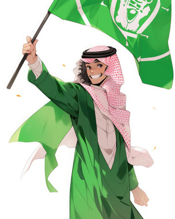 Saudi Arab Independence Day Background wallpaper, AI Generatedの素材