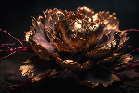 Stunning Surreal christmas garland, floristic 3d render, Generative AIの素材