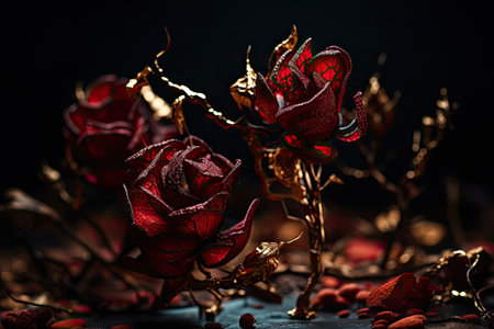 Stunning Surreal christmas garland, floristic 3d render, Generative AIの素材