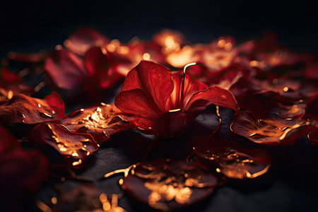 Stunning Surreal christmas garland, floristic 3d render, Generative AIの素材
