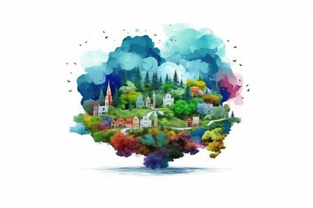 Surreal Concept of Climate Changing Dramatically, Generative AISurreal Concept of Climate Changing Dramatically, Generative AIの素材