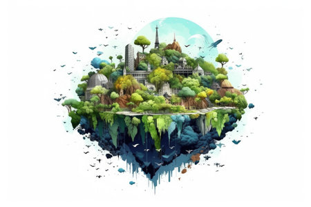 Surreal Concept of Climate Changing Dramatically, Generative AISurreal Concept of Climate Changing Dramatically, Generative AIの素材