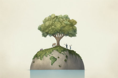 Surreal Concept of Climate Changing Dramatically, Generative AISurreal Concept of Climate Changing Dramatically, Generative AIの素材