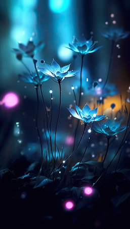 Surreal Digital Art with a Dark background, Generative AIの素材