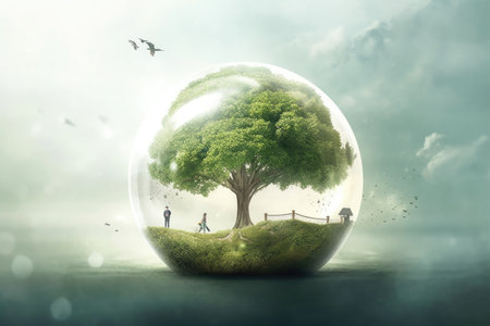 Surreal Concept of Climate Changing Dramatically, Generative AISurreal Concept of Climate Changing Dramatically, Generative AIの素材