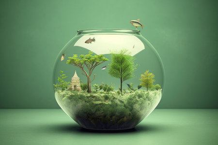 Surreal Concept of Climate Changing Dramatically, Generative AISurreal Concept of Climate Changing Dramatically, Generative AIの素材
