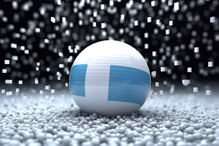 3d minimalist Argentina flag bokeh background Generative AIの素材