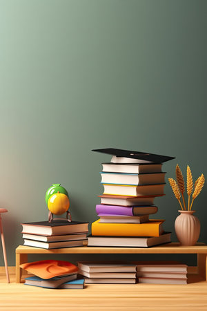 3d illustration of empty space mockup Back to School Bagの素材