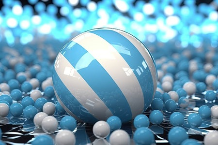 3d minimalist Argentina flag bokeh background Generative AIの素材
