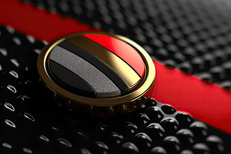 3d minimalist Egypt flag bokeh background Generative AIの素材