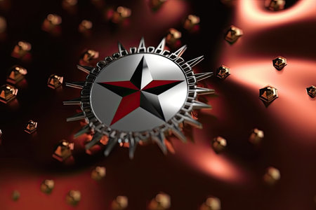 3d minimalist Jordan flag bokeh background Generative AIの素材