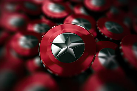 3d minimalist Jordan flag bokeh background Generative AIの素材