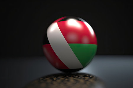 3d minimalist Palestine flag bokeh background Generative AIの素材