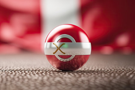 3d minimalist Oman flag bokeh background Generative AIの素材