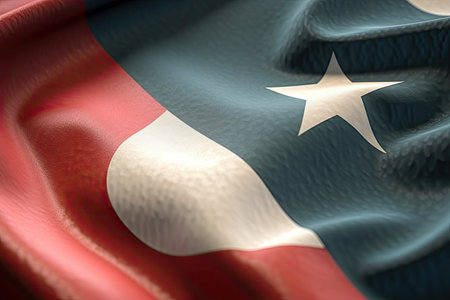 3d minimalist Kuwait flag bokeh background Generative AIの素材