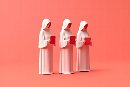 3d young Arab Girls character using Smartphone Generative AIの素材