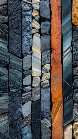 A collection of different colored stones including one that is made of stoneの素材