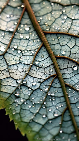 A micro green leaf backgroundの素材