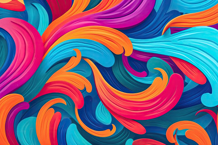 Abstract Colorfull Wallart Mockup, Generative AIの素材