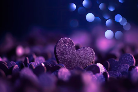 Abstract Bokeh Hearts Valentine Day Background,  Generative AIの素材