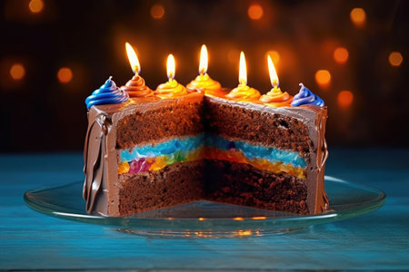 Chocholate Dripping Happy Birthday Cake, Generative AIの素材
