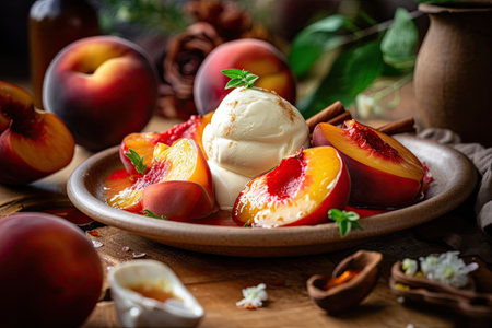 Crave Worthy Roasted Peaches, Generative AIの素材