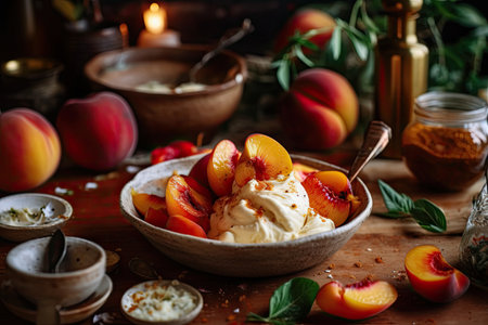 Crave Worthy Roasted Peaches, Generative AIの素材
