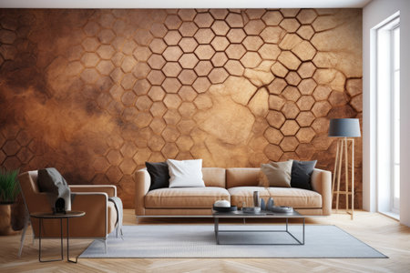 Patterned snake skin wallpaper minimal modern roomの素材