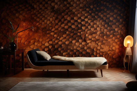 Patterned snake skin wallpaper minimal modern roomの素材