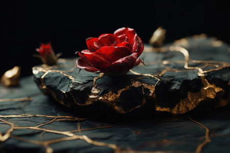 Stunning Surreal christmas garland, floristic 3d render, Generative AIの素材