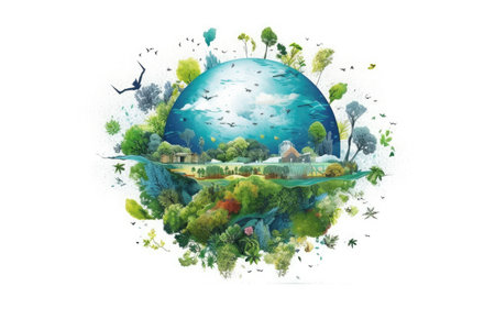 Surreal Concept of Climate Changing Dramatically, Generative AISurreal Concept of Climate Changing Dramatically, Generative AIの素材