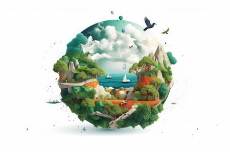 Surreal Concept of Climate Changing Dramatically, Generative AISurreal Concept of Climate Changing Dramatically, Generative AIの素材