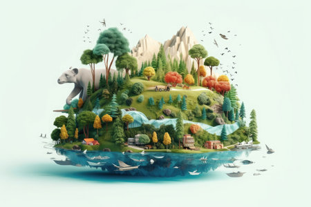 Surreal Concept of Climate Changing Dramatically, Generative AISurreal Concept of Climate Changing Dramatically, Generative AIの素材