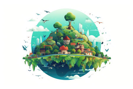 Surreal Concept of Climate Changing Dramatically, Generative AISurreal Concept of Climate Changing Dramatically, Generative AIの素材