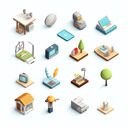 A Set of various icons Colletion, Generative AIの素材