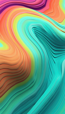 Vibrant mobile wallpaper with a cool splash pattern and gradient transitions, AI Generatedの素材