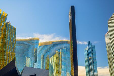 Luxury Mandarin Oriental Residences, and Aria Resort and Casino in Downtown, Las Vegas, Nevada, USA, November 19, 2016のeditorial素材