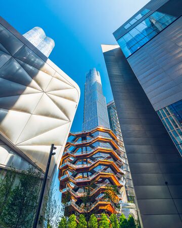 New York City/USA - May 27, 2019 Vessel(TKA), New Landmark, the Centerpiece of Hudson's Yards Development, New York Cityのeditorial素材