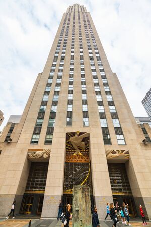 New York City/USA-May 28, 2019 Rockefeller Center in the Heart of Midtown Manhattan, Fifth Avenue, NYCのeditorial素材