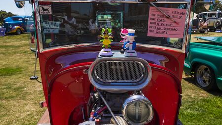 San Diego/USA - August 11, 2019Ford,1928, Classic Old Vintage Car. Main Street America Corvette Car Show in Marina Park North - Seaport Village in San Diego, Californiaのeditorial素材