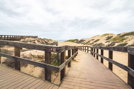 Oso Flaco Lake Natural Area is a California state park that is part of Oceano Dunes State Vehicle Recreation Area.の写真素材