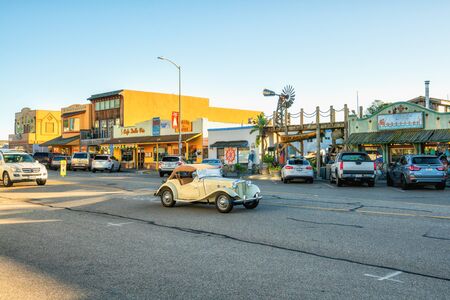 Cayucos, California/USA-January 11, 2020  Cayucos is a charming beach town in San Luis Obispo County, California Coastline.  Antique stores, restaurants, cafes, art galleries, surf shops, and historic buildings - all just steps from the beach.のeditorial素材