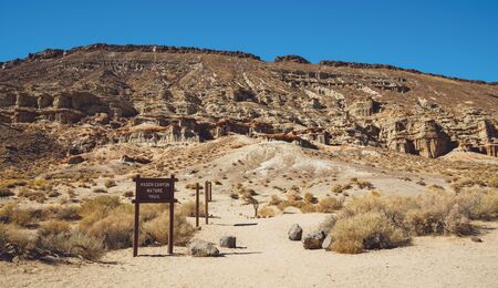 The Hagen Trail at Red Rock Canyon State Park, Californiaの写真素材