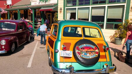 Cayucos, California/USA - November 2, 2019  Cayucos car show. Classic Car Show, an annual tradition in downtown Cayucos.のeditorial素材