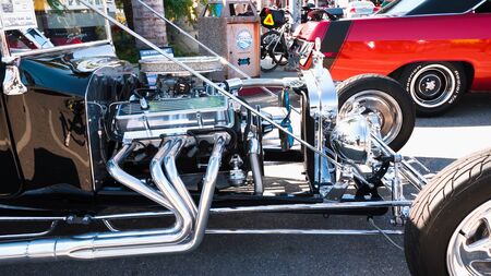 Cayucos, California/USA - November 2, 2019  Cayucos car show. Classic Car Show, an annual tradition in downtown Cayucos.のeditorial素材