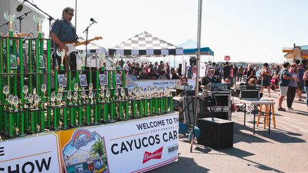 Cayucos, California/USA - November 2, 2019  Cayucos car show. Classic Car Show, an annual tradition in downtown Cayucos.のeditorial素材